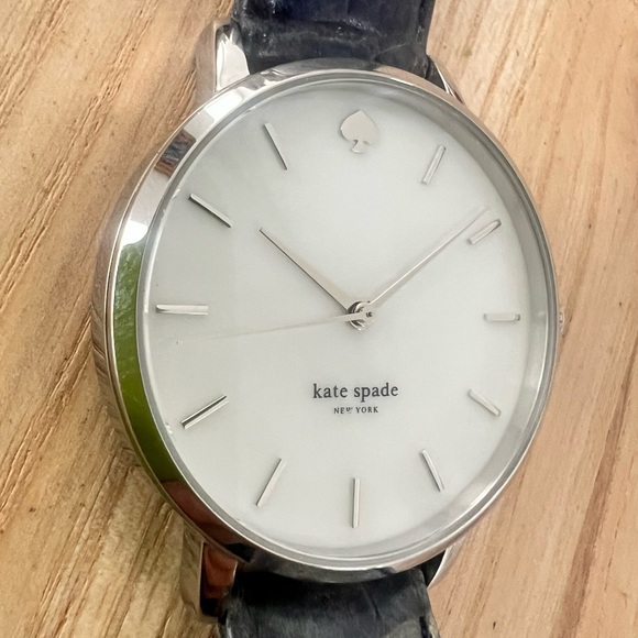 Kate spade ladies metro silver tone blue leather dress watch NEW BATTERY main image 10